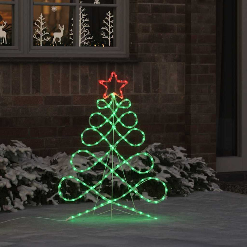 Lumină în forma unui brad de Crăciun Multicolour 78 x 58 cm PVC