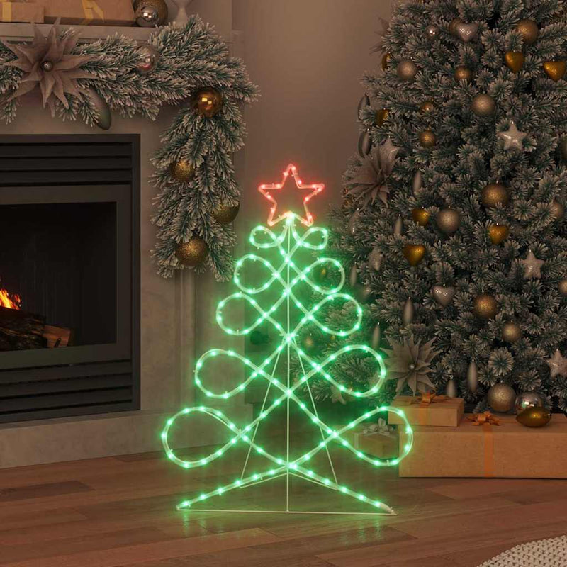 Lumină în forma unui brad de Crăciun Multicolour 78 x 58 cm PVC