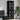 Bufet FLORIN 60 x 35 x 182 cm Negru Lemn prelucrat