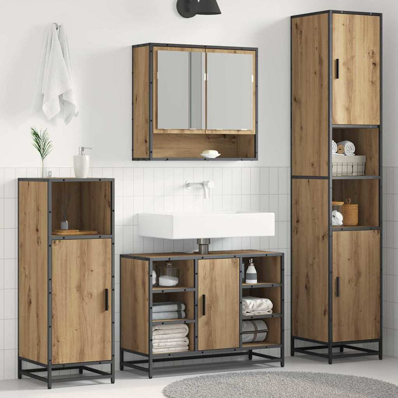 Set de mobilier pentru baie Stejar Artizanal