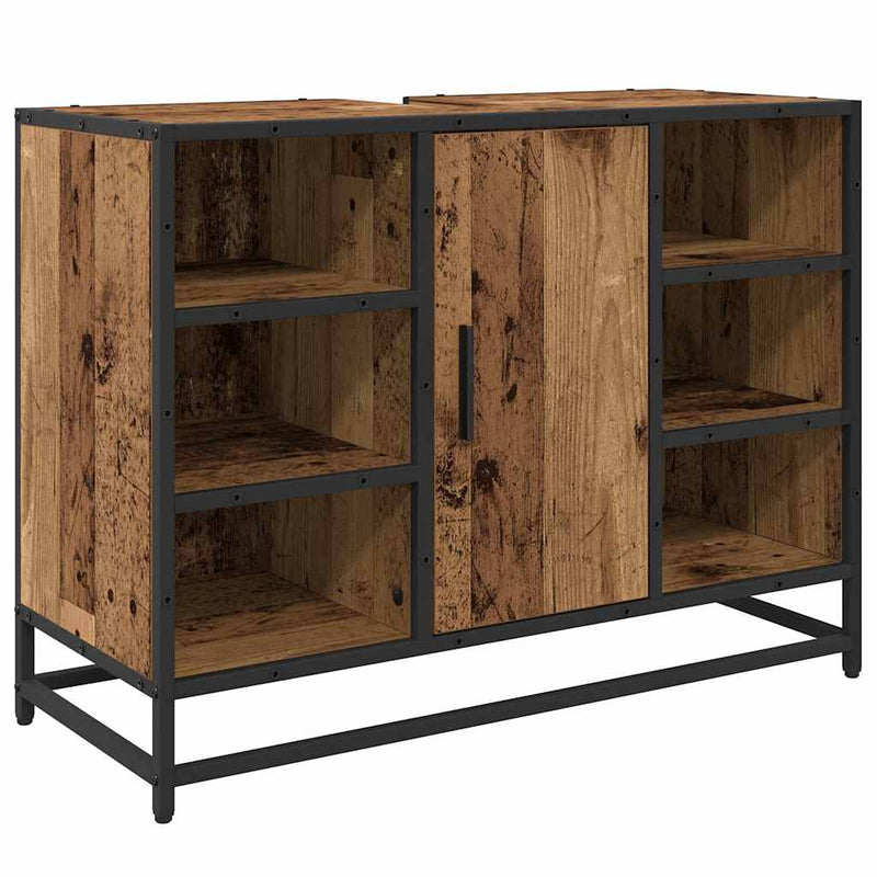 Set de mobilier pentru baie 3 buc. Lemn Vechi Lemn prelucrat