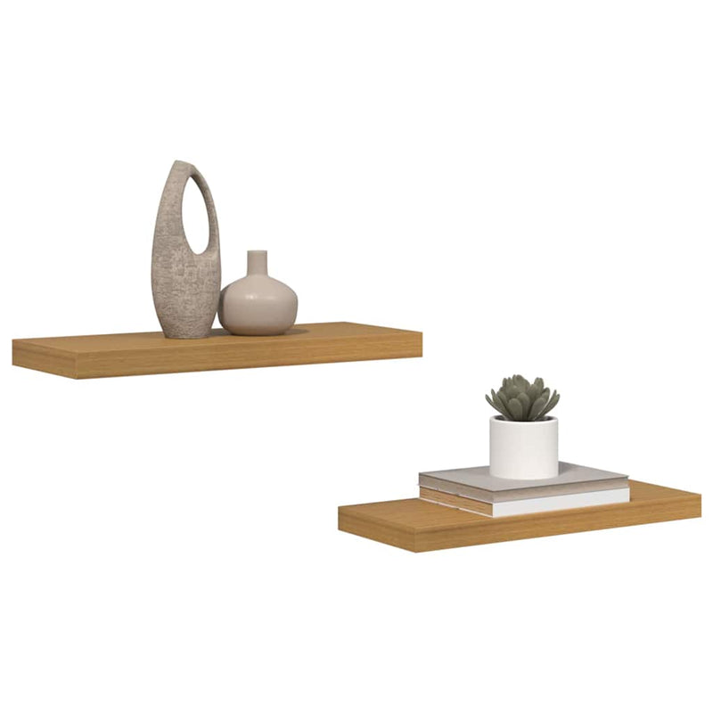 Raft de perete 2 buc. Bej 60 x 23,5 x 3,8 cm Lemn prelucrat