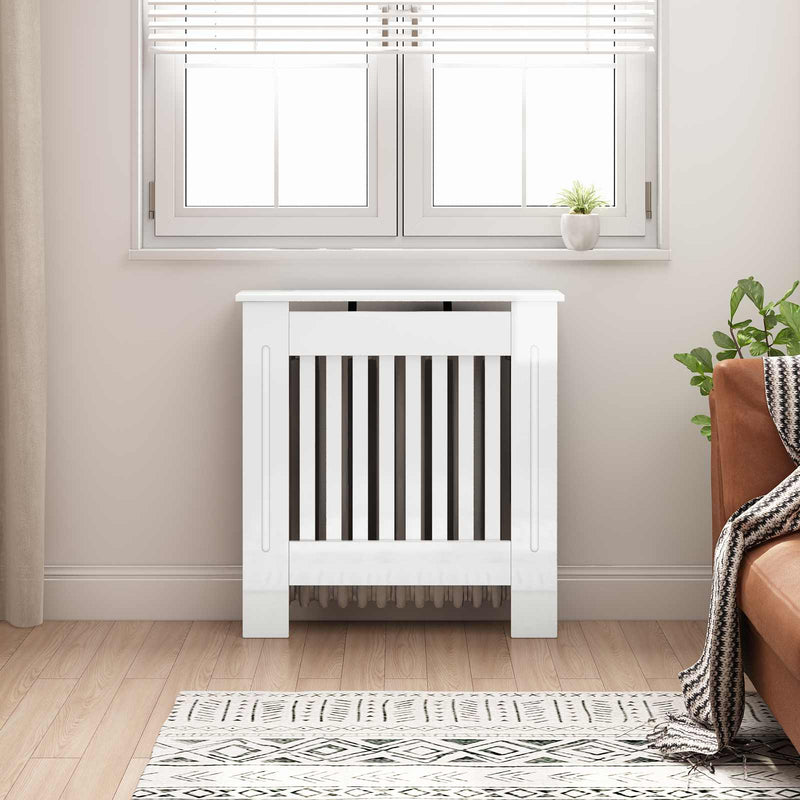 Capac pentru radiator Alb foarte lucios 78 x 19 x 81,5 cm