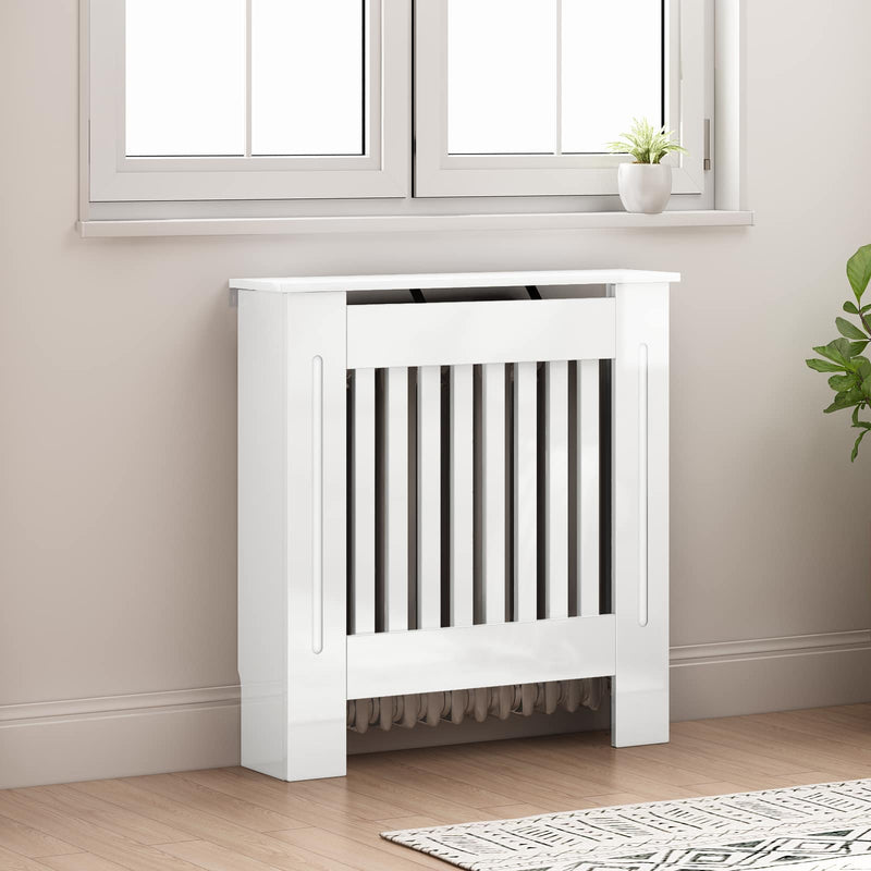 Capac pentru radiator Alb foarte lucios 78 x 19 x 81,5 cm