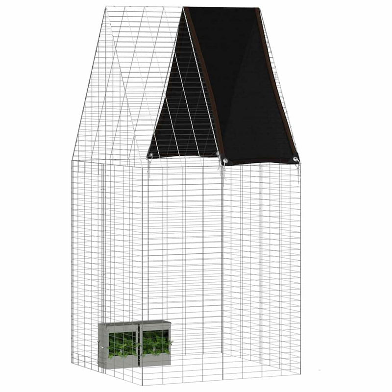 Custodie pentru iepuri Argintiu 100 x 100 x 210 cm