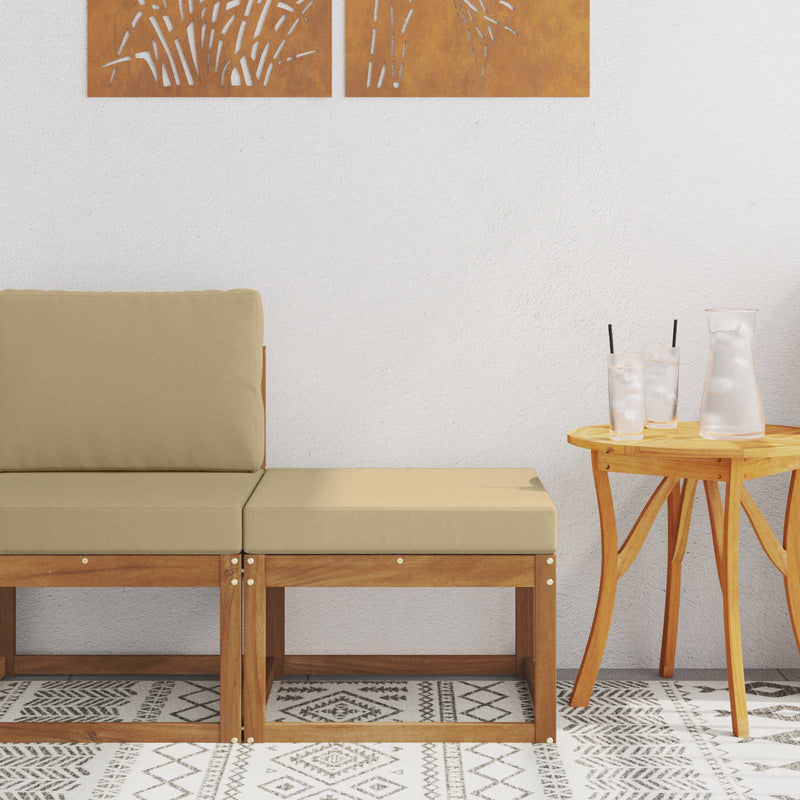 Taburet pentru exterior Lemn Solid de Acacia natural