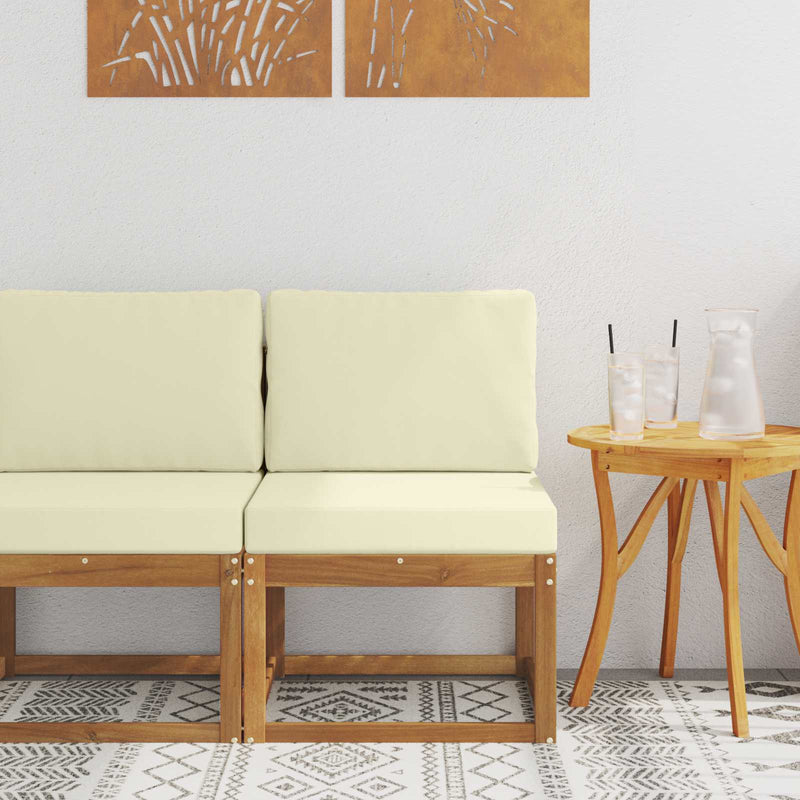 Canapea Medie pentru Exterior Lemn Solid de Acacia