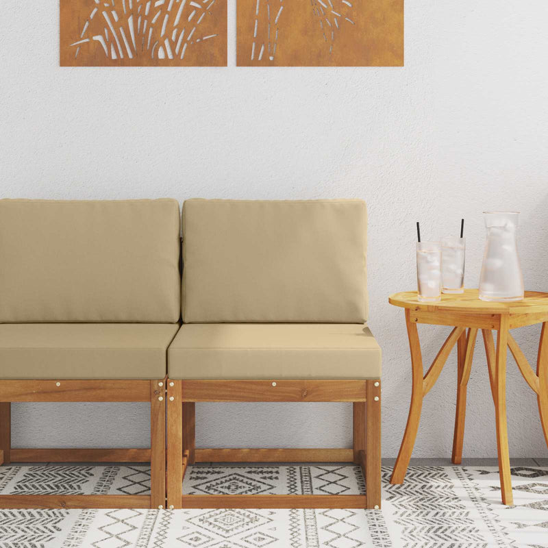Canapea Medie pentru Exterior Lemn Solid de Acacia