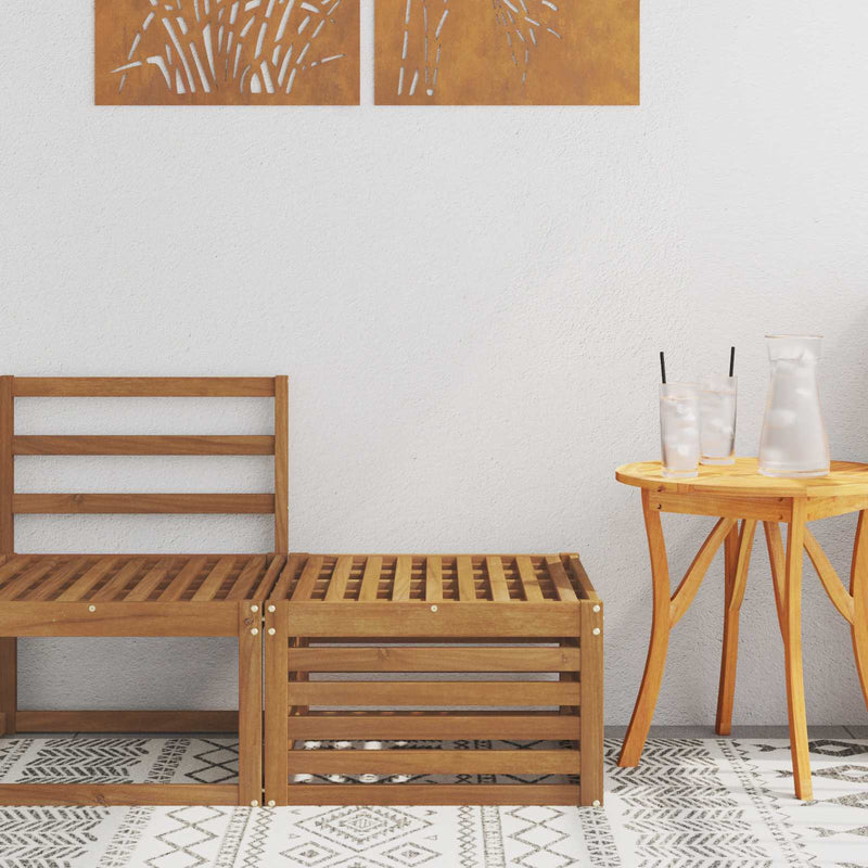 Taburet pentru exterior Lemn Solid de Acacia natural