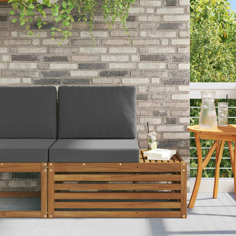 Canapea de exterior cu braț final natural 91 x 63 x 73 cm