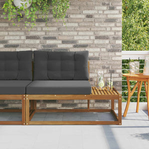 Canapea de exterior cu braț final natural 115 x 83 x 73 cm