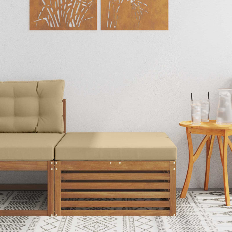 Taburet pentru exterior Lemn Solid de Acacia natural