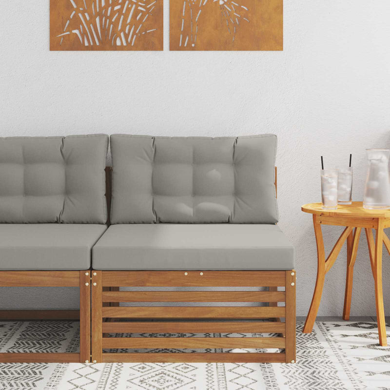Canapea centrală pentru exterior Lemn Solid de Acacia natural