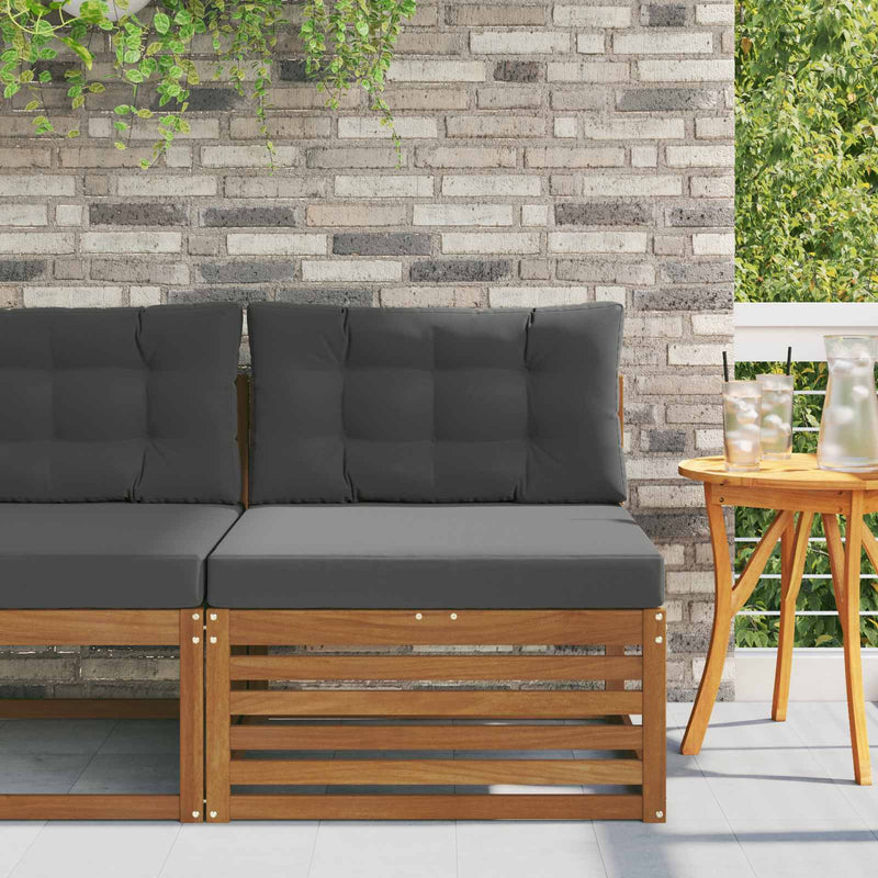 Canapea centrală pentru exterior Lemn Solid de Acacia natural
