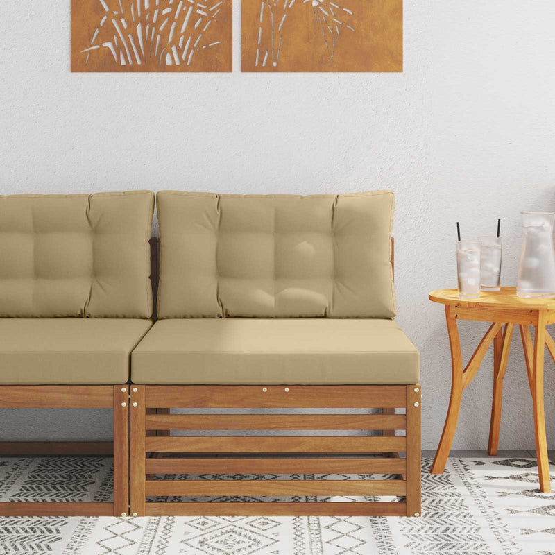 Canapea centrală pentru exterior Lemn Solid de Acacia natural