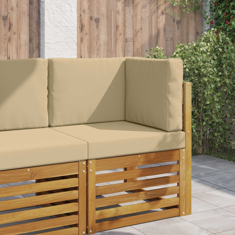 Perna pentru canapea de exterior Poliester Bej 60 x 60 cm