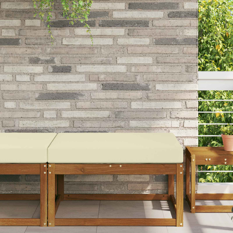 Perna pentru canapea de exterior Poliester Crem 80 x 80 cm