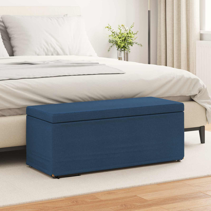 Taburet albastru 101 x 41 x 40 cm Stofă și lemn prelucrat