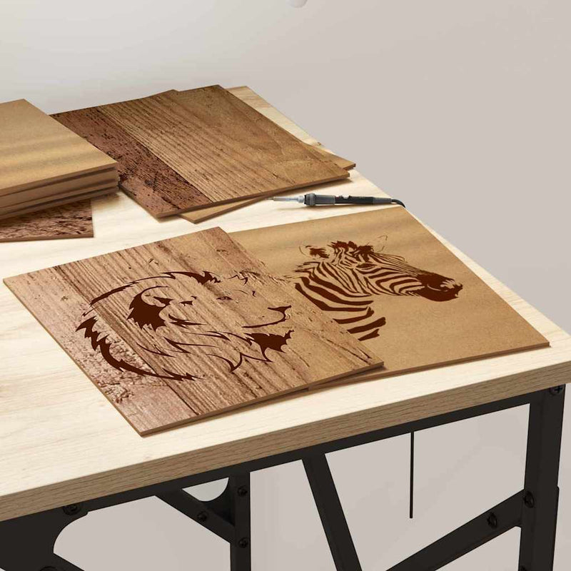 Panouri de decor 50 buc. Lemn vechi 21 x 30 x 0,27 cm