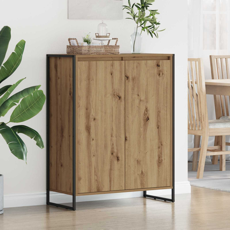 Dulap pentru pantofi cu ușă Stejar artizanal 79 x 36 x 100 cm