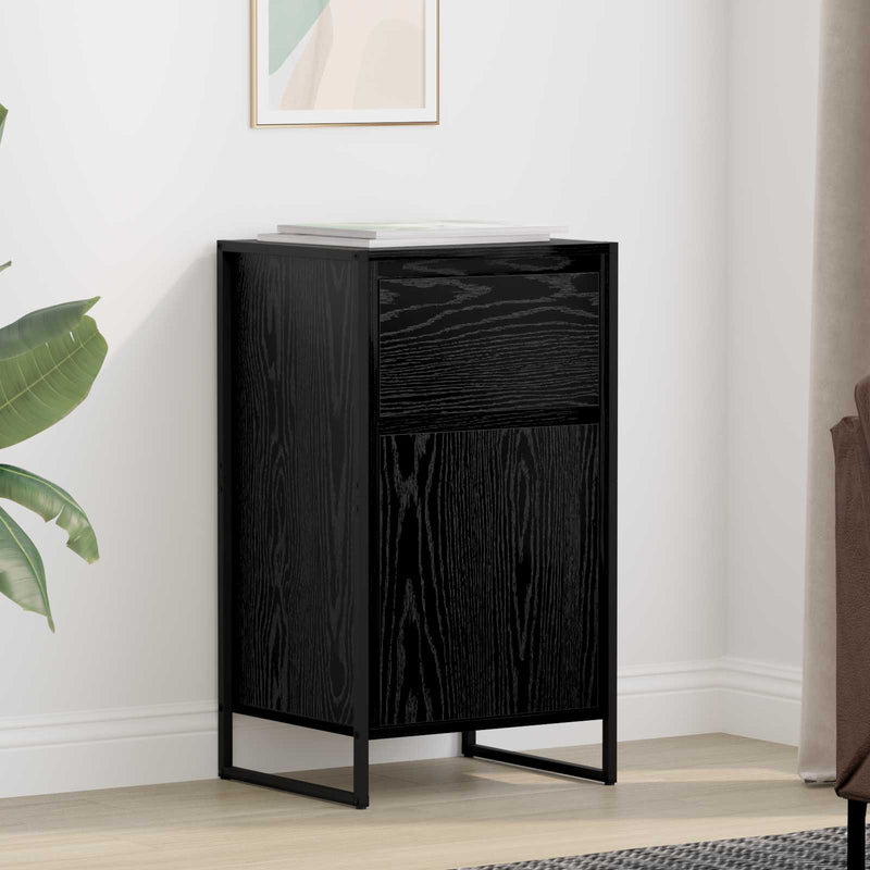 Bufet Stejar Negru 43 x 36 x 75,5 cm Lemn prelucrat