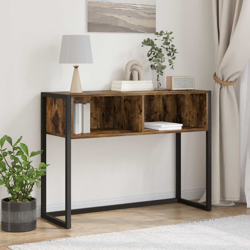 Masă laterală Stejar fumuriu 100 x 36 x 75 cm Lemn prelucrat