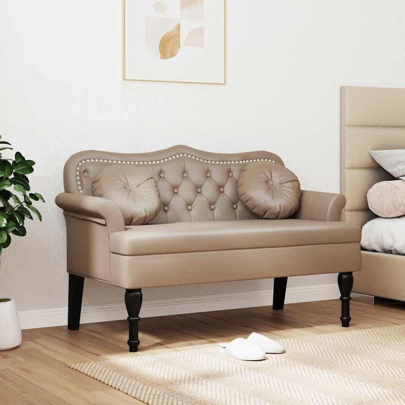 Bancă Chesterfield Cappuccino 120.5 x 65 x 75 cm