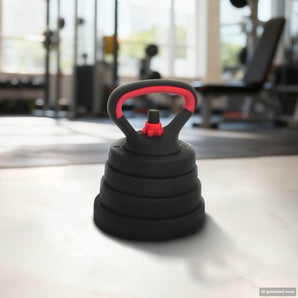 Set Dumbbell Barbell Kettlebell 4 în 1 30 kg Negru și roșu