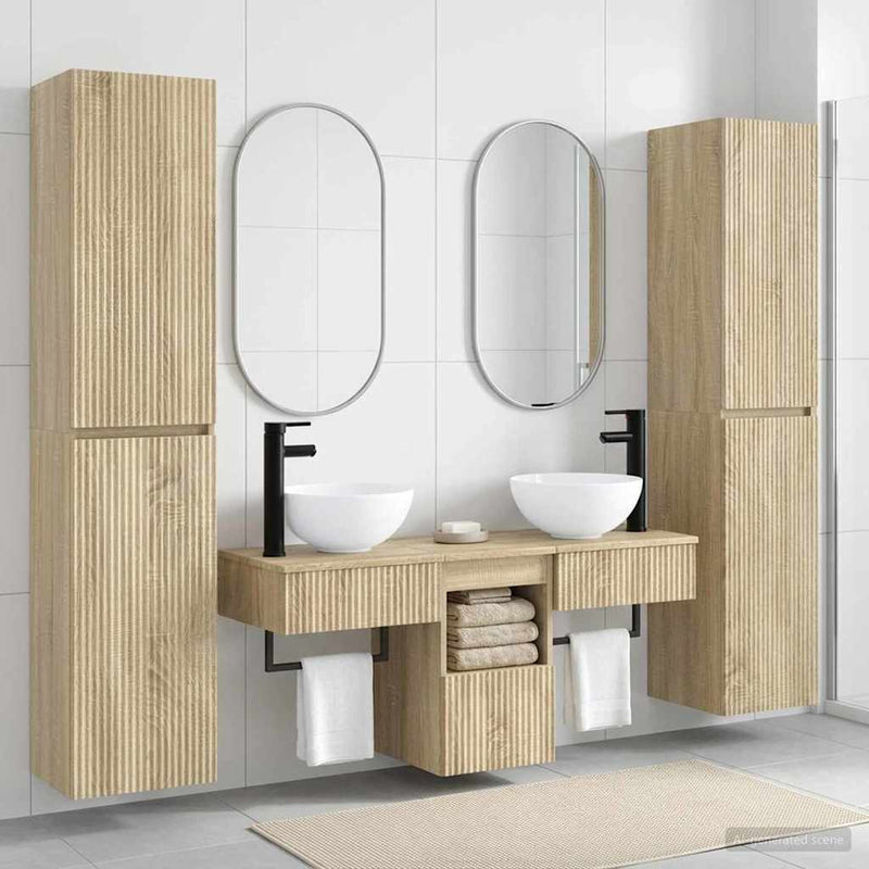 Set de mobilier pentru baie 5 buc. Stejar Sonoma