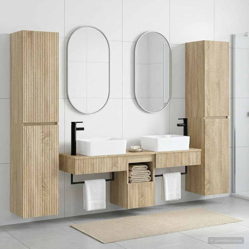 Set de mobilier pentru baie 5 buc. Stejar Sonoma