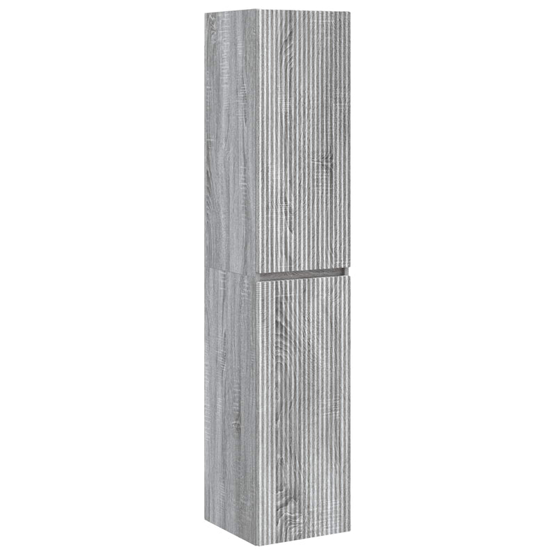Set de mobilier pentru baie 5 buc. Sonoma gri