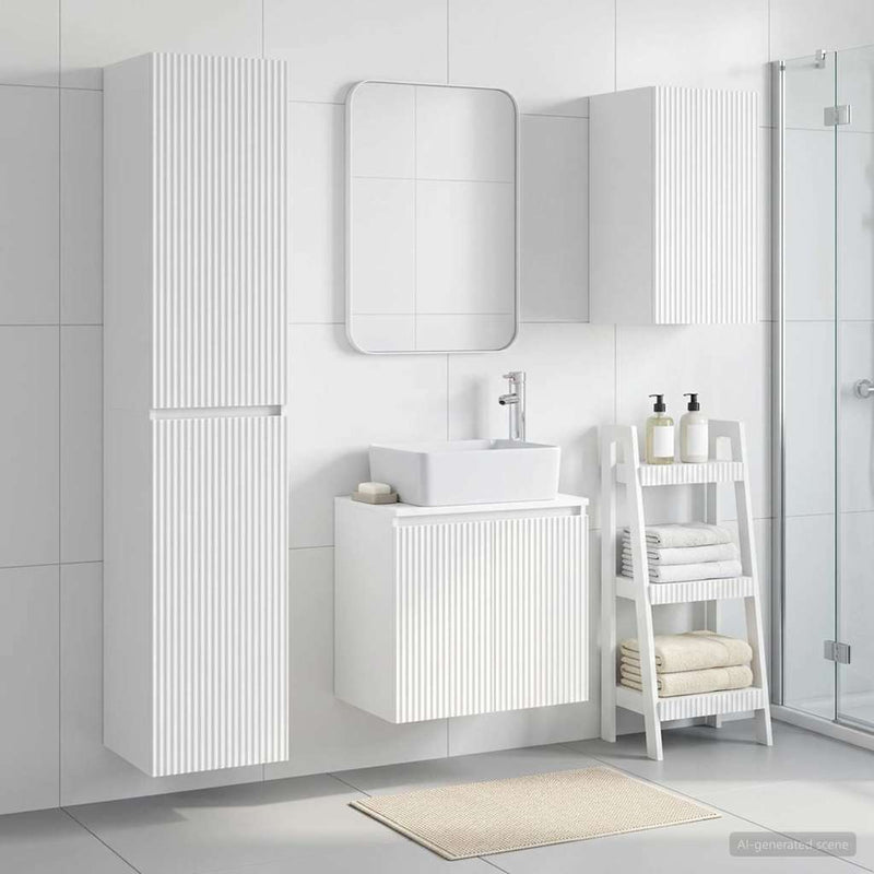 Set de mobilier pentru baie 3 buc. Alb 33 x 34,5 x 160 cm