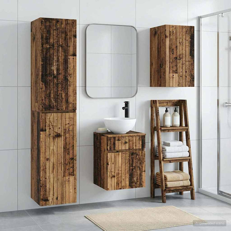 Set de mobilier pentru baie 3 buc. Lemn vechi
