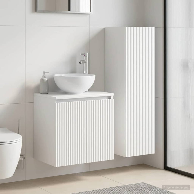 Set de mobilier pentru baie 2 buc. Alb 33 x 34,5 x 100 cm