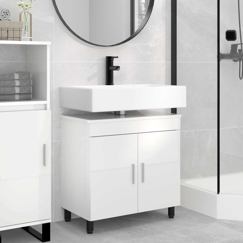 Unitate Vanity pentru Baie Alb foarte lucios 60 x 35 x 60 cm