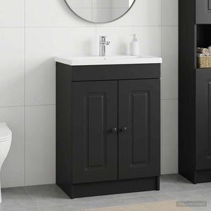 Dulap de baie sub chiuvetă Negru 78,5 x 37,5 x 81 cm