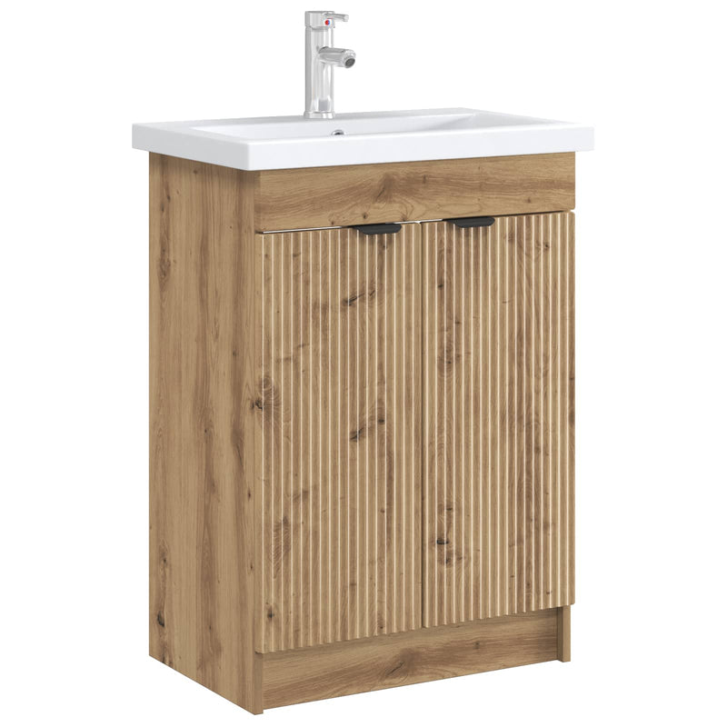 Dulap de baie sub chiuvetă Stejar Artizanal 78,5 x 37,5 x 81 cm