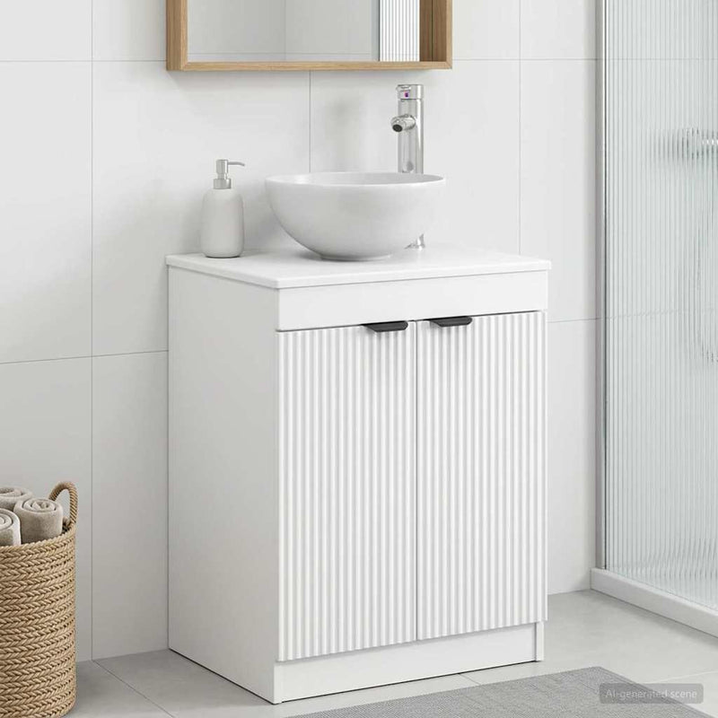 Dulap de Baie Alb 54 x 41 x 70 cm Lemn prelucrat