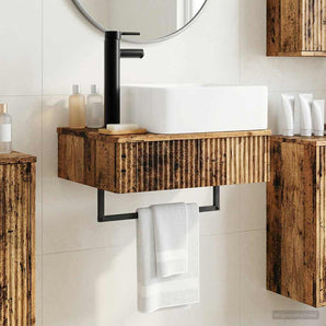 Basin de spălare montat pe perete Lemn vechi 53 x 35 x 39 cm