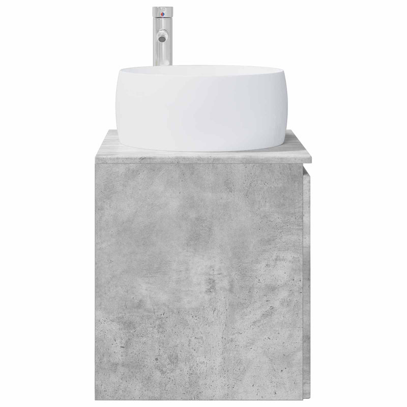 Vanitate cu chiuvetă montată pe perete Gri Beton