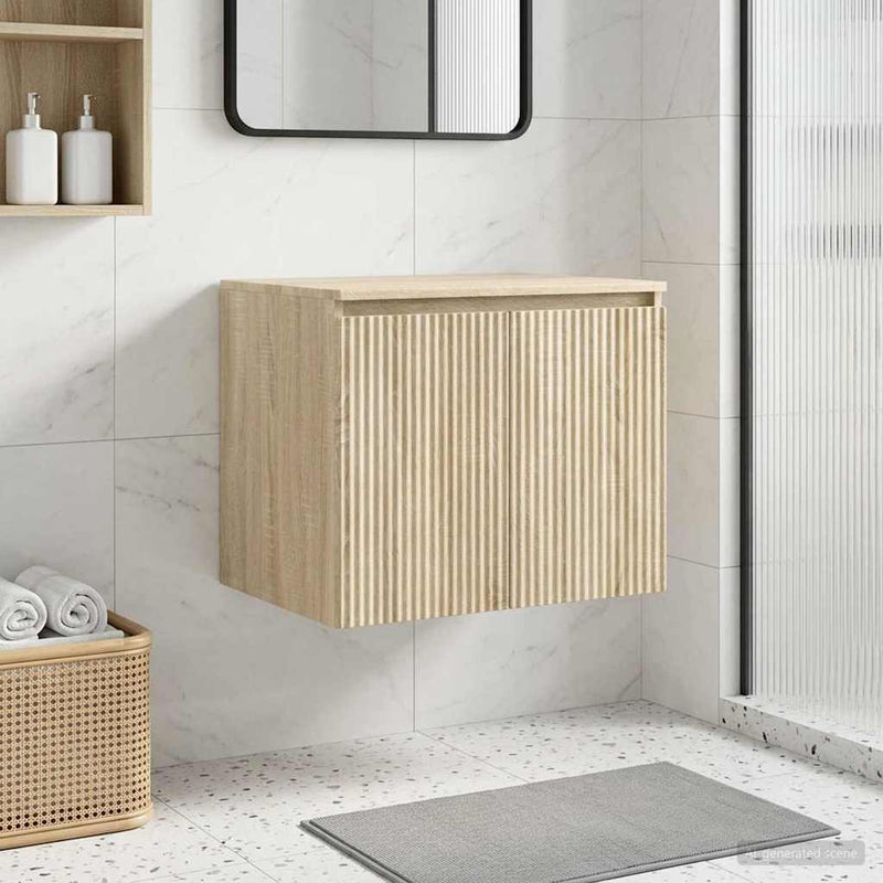Dulap Bathroom Montat pe Perete Stejar Sonoma