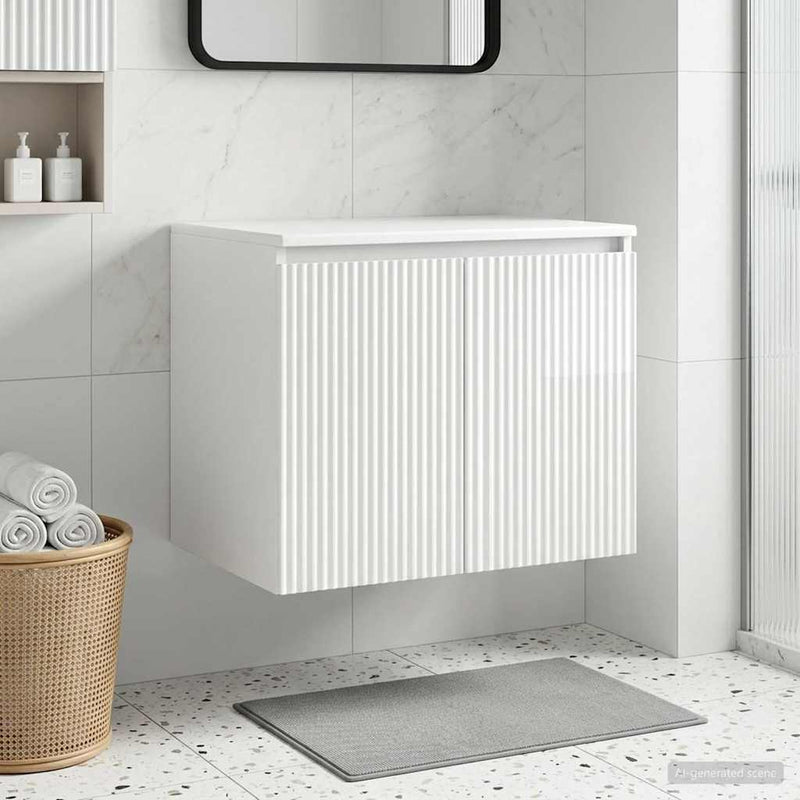 Dulap Bathroom Montat pe Perete Alb foarte lucios
