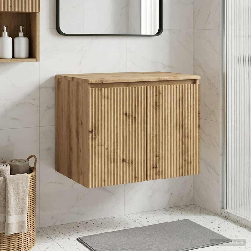 Dulap Bathroom Montat pe Perete Stejar Artizanal