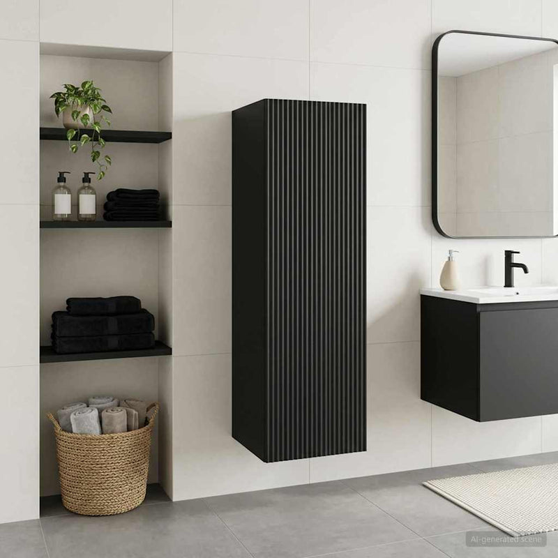 Dulap Bathroom Montat pe Perete Negru 33 x 34,5 x 60 cm