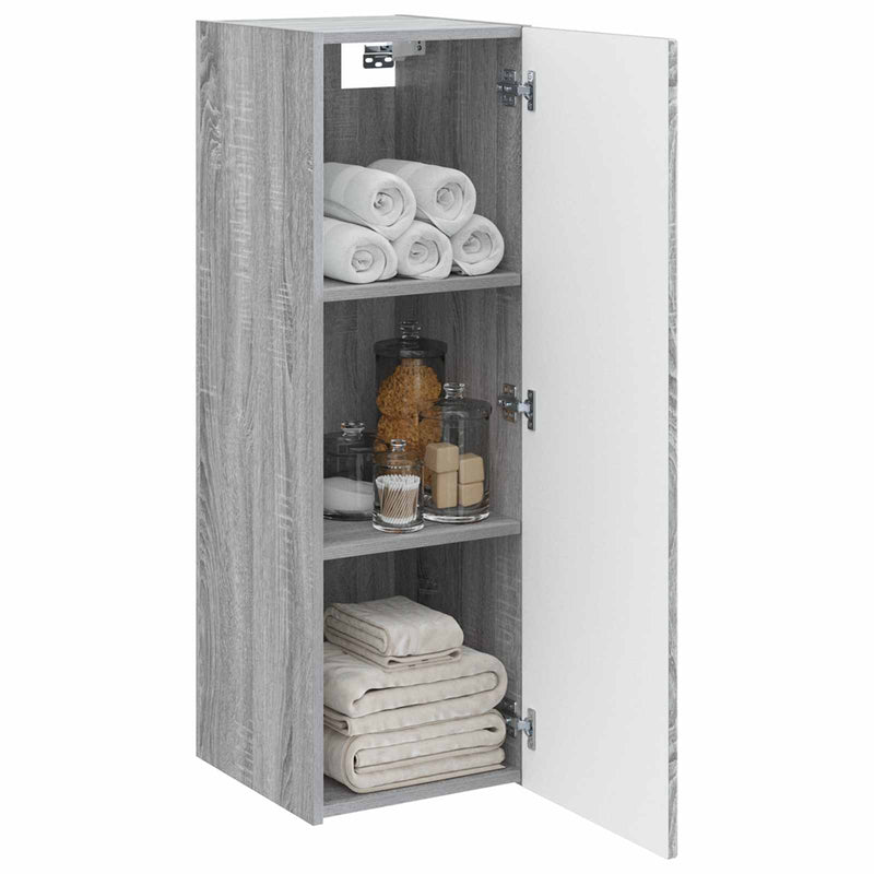 Dulap Bathroom Montat pe Perete Sonoma gri 33 x 34,5 x 60 cm