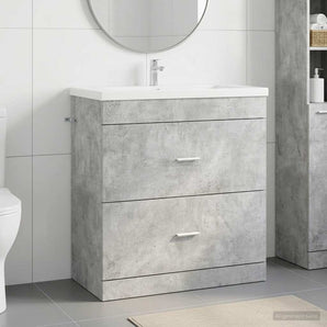 Dulap sub chiuvetă pentru baie Gri Beton 78,5 x 37,5 x 81 cm
