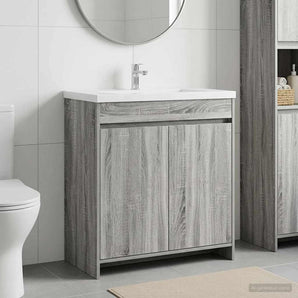 Dulap sub chiuvetă pentru baie Sonoma gri 78,5 x 37,5 x 81 cm