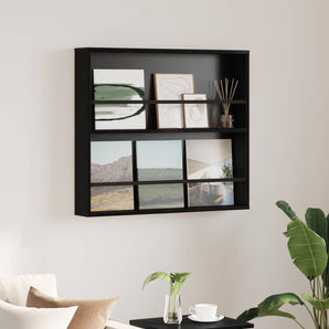 Raft pentru reviste Stejar Negru 80 x 12 x 70 cm Lemn prelucrat
