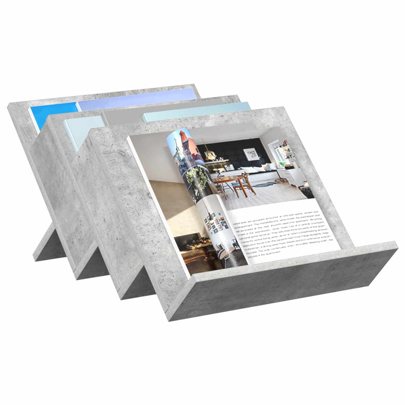 Raft pentru reviste cu raft Gri Concret 53 x 40 x 28,5 cm