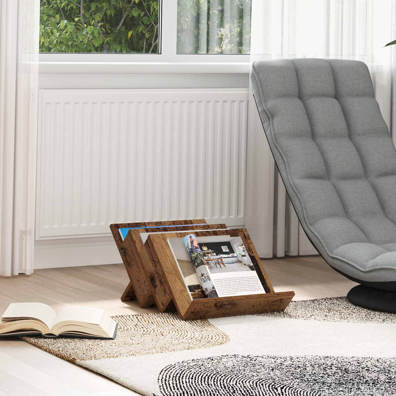 Raft pentru reviste Lemn vechi 53 x 40 x 28,5 cm Lemn prelucrat